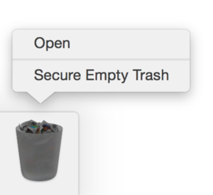 Mac empty trash command